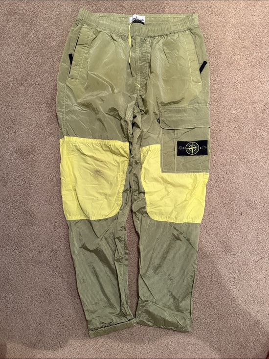 Stone Island Other - Stone Island Olive with Yellow Patchwork Cargo Pants